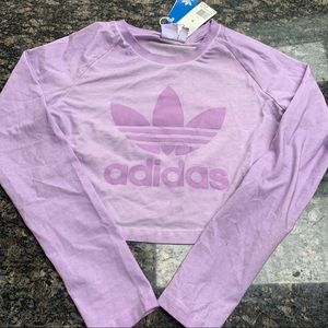 Adidas tie dye crop long sleeve
